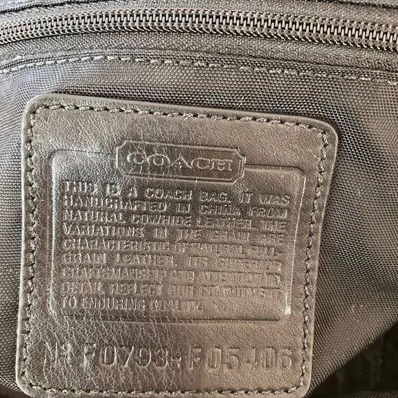 Vintage Coach Black Leather Toiletry Case Dopp Kit Bag Pre-owned - Picture 2 of 10